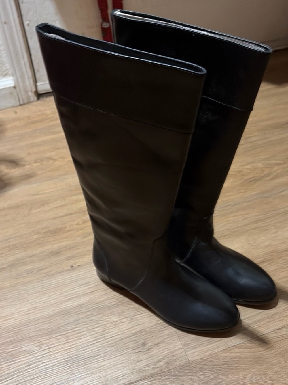 J. Crew Black Leather Tall Riding Boots - Picture 2 of 4